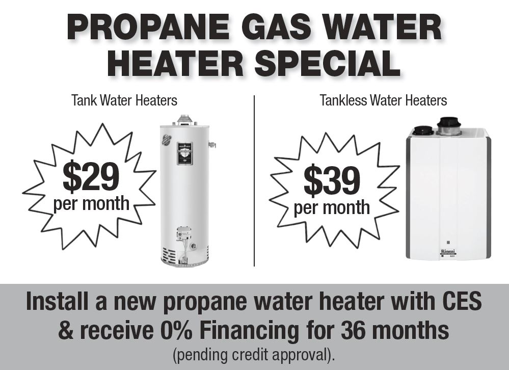 Propane Water Heater Special